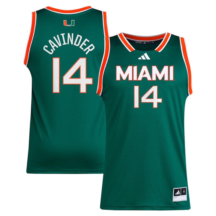 Haley Cavinder 14 Miami Hurricanes Basketball Jersey - Green