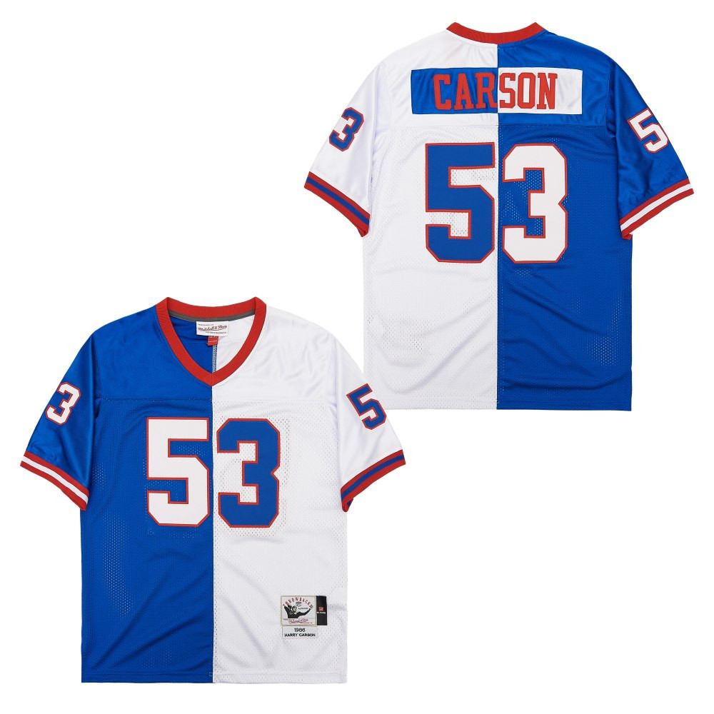 Harry Carson 53 New York Giants Two-toned Throwback Men Jersey - Blue/white Js3072