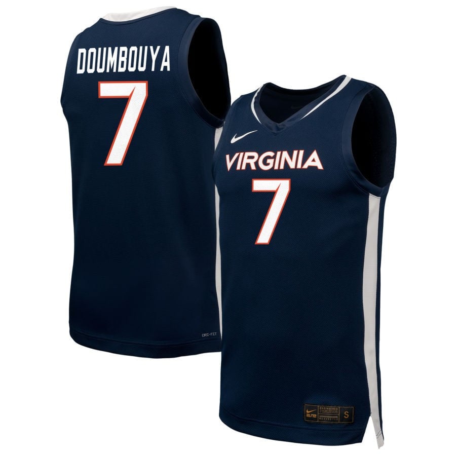 Hawaii Doumbouya 7 Virginia Cavaliers Unisex Nil Women's Basketball Jersey - Navy