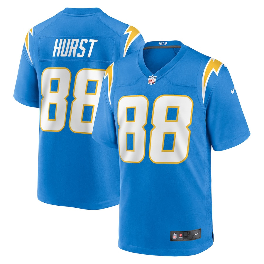 Hayden Hurst 88 Los Angeles Chargers Team Game Men Jersey - Powder Blue Js1937