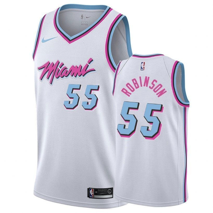 Heat Male Duncan Robinson 55 City White Jersey