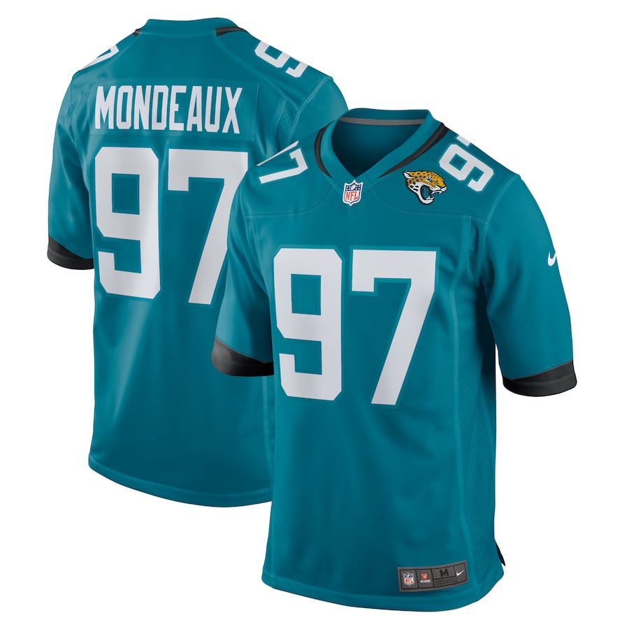 Henry Mondeaux 97 Jacksonville Jaguars Game Men Jersey - Teal Js5027