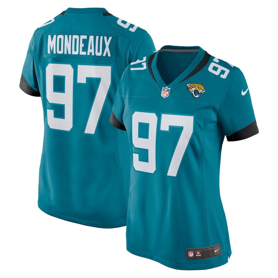 Henry Mondeaux 97 Jacksonville Jaguars Women Game Jersey - Teal Js8656