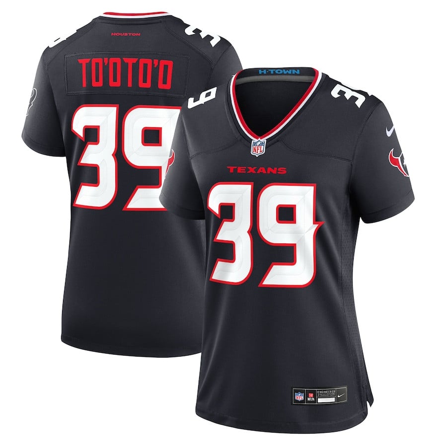 Henry To'oto'o 39 Houston Texans Women's Team Game Jersey - Navy Js9356