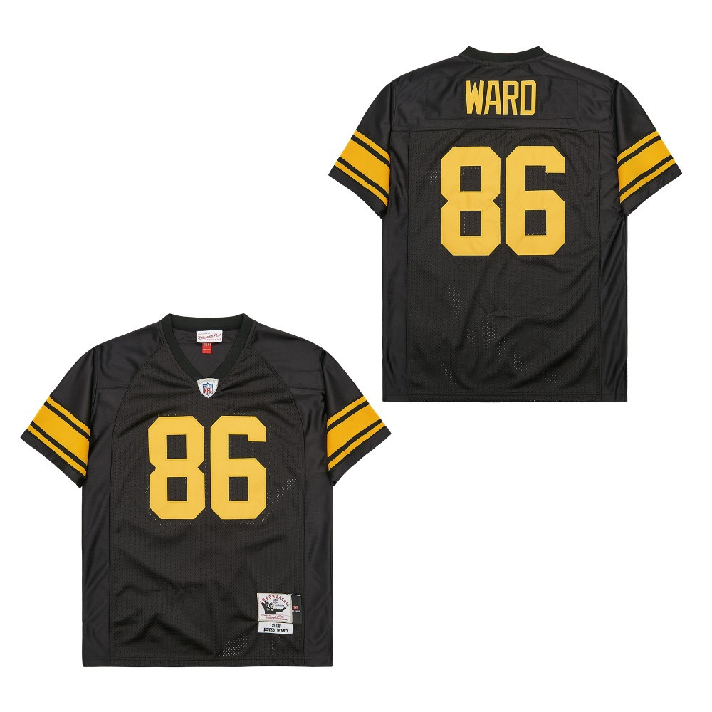 Hines Ward 86 Pittsburgh Steelers Retro Throwback Men Jersey - Black Js1601