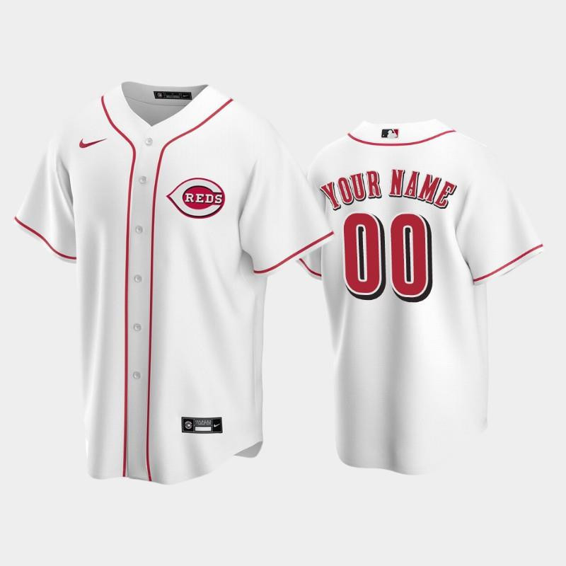 Home Reds 00 Custom White Jersey