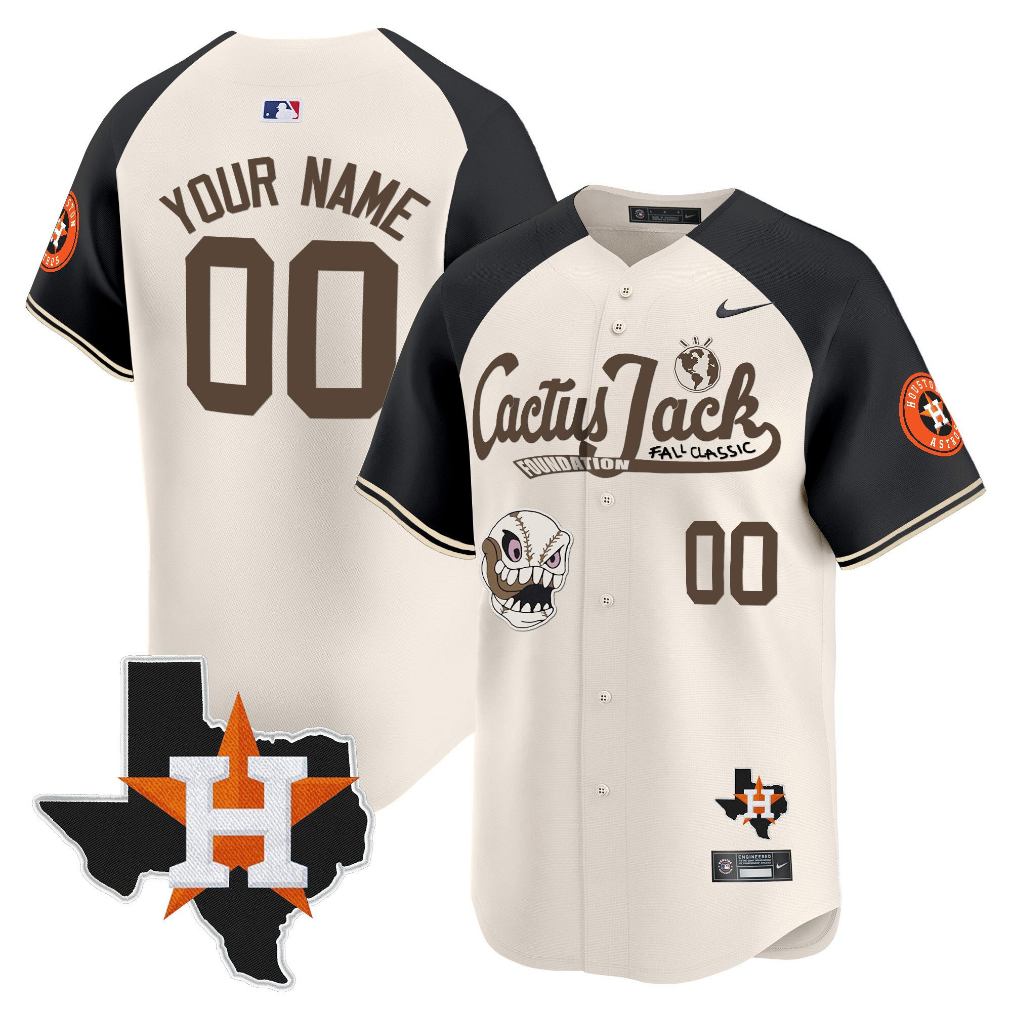 Houston Astros Cactus Jack Foundation Fall Classic Limited Jersey - Men, Customized