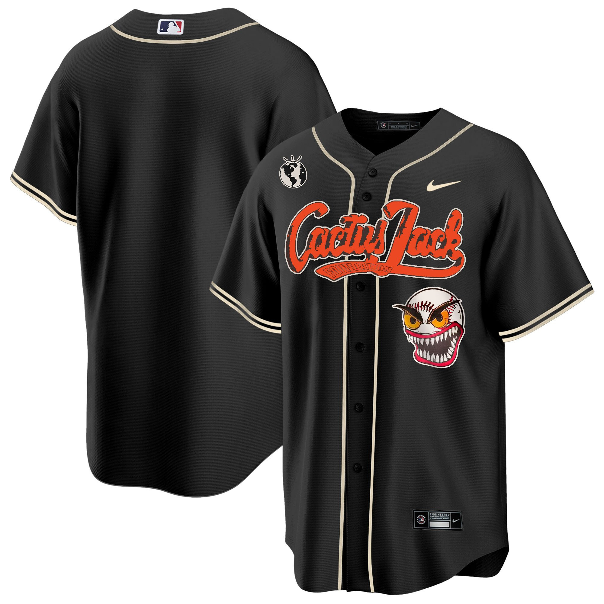 Houston Astros Cactus Jack Men Jersey - Black
