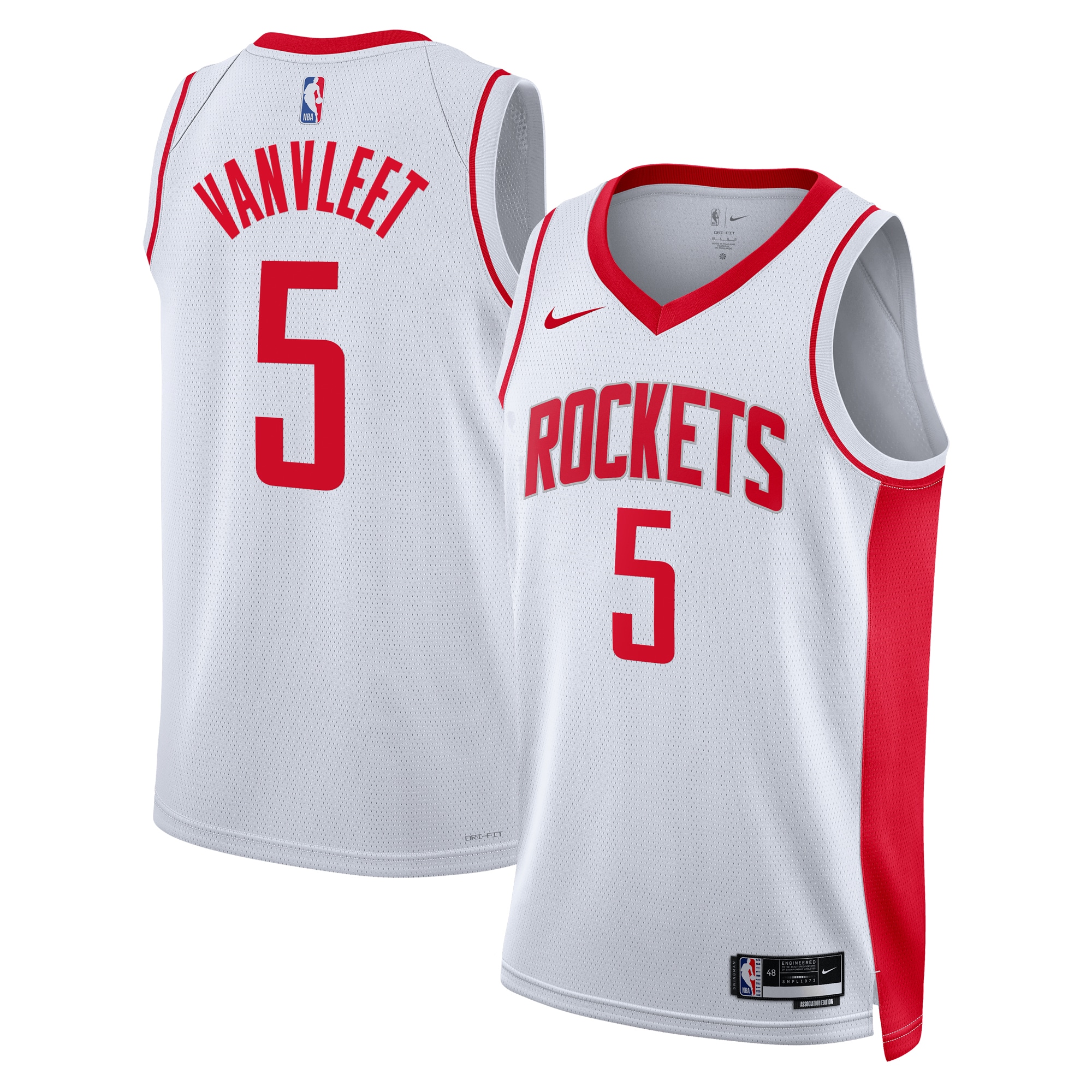 Houston Rockets Association Edition Swingman Jersey - White - Fred Vanvleet - Unisex