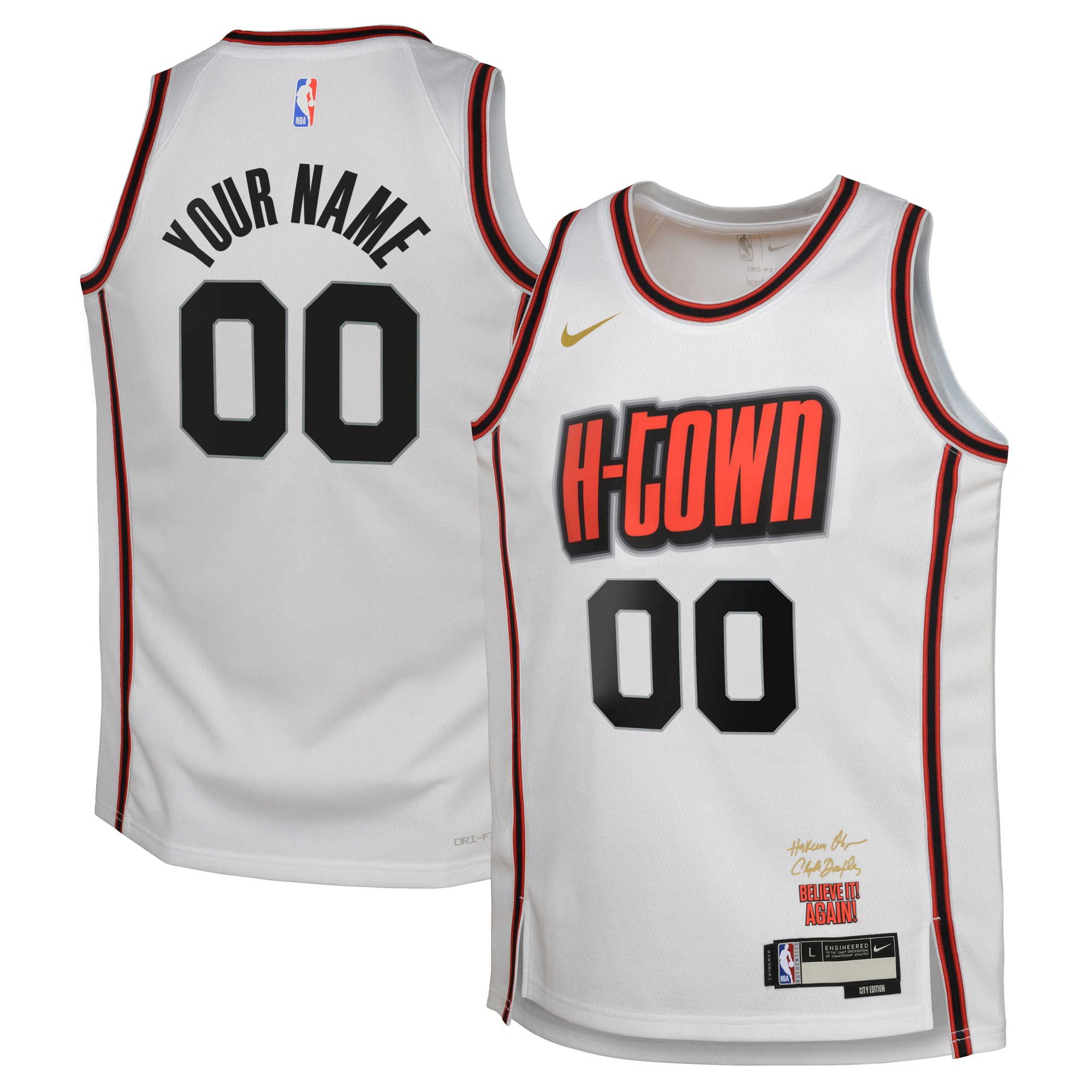 Houston Rockets City Edition Swingman Jersey 2024 - Custom - Youth
