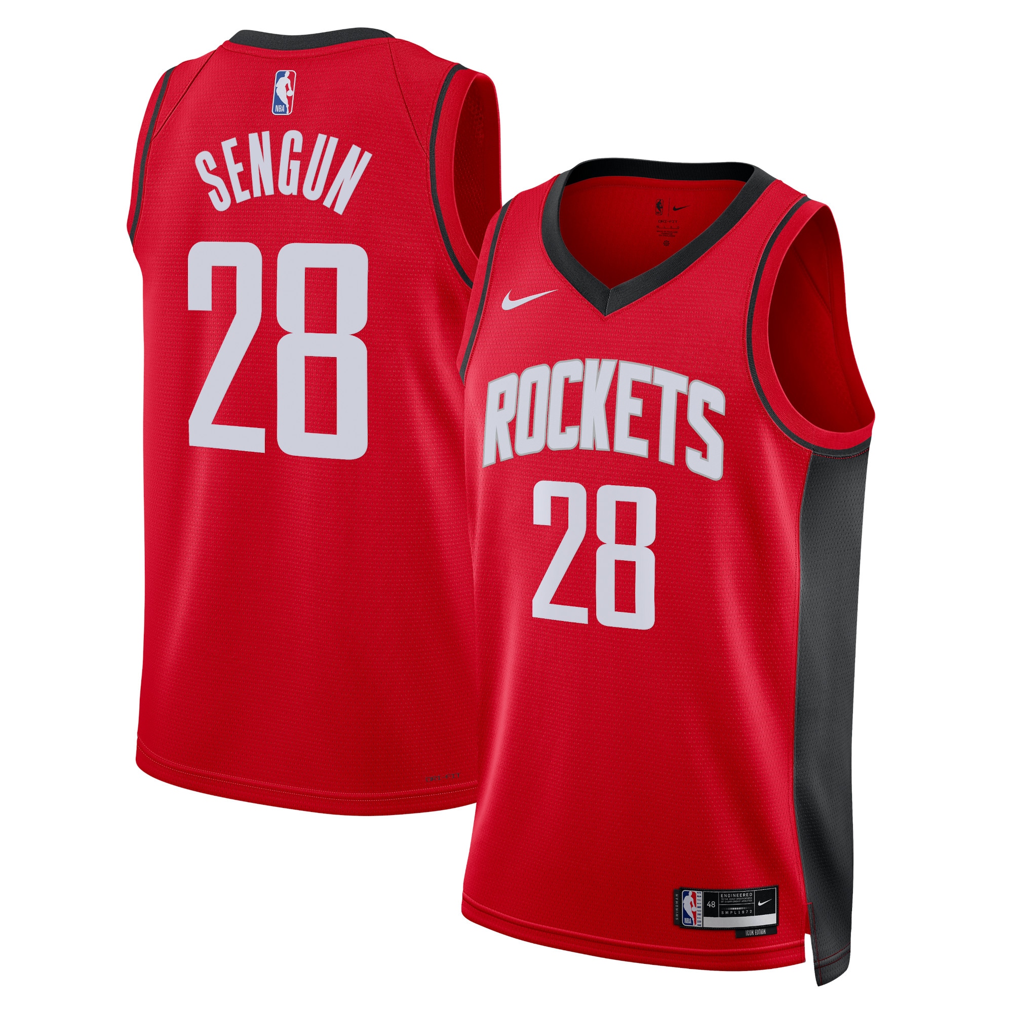 Houston Rockets Icon Edition Swingman Jersey - Red - Alperen Sengun - Unisex