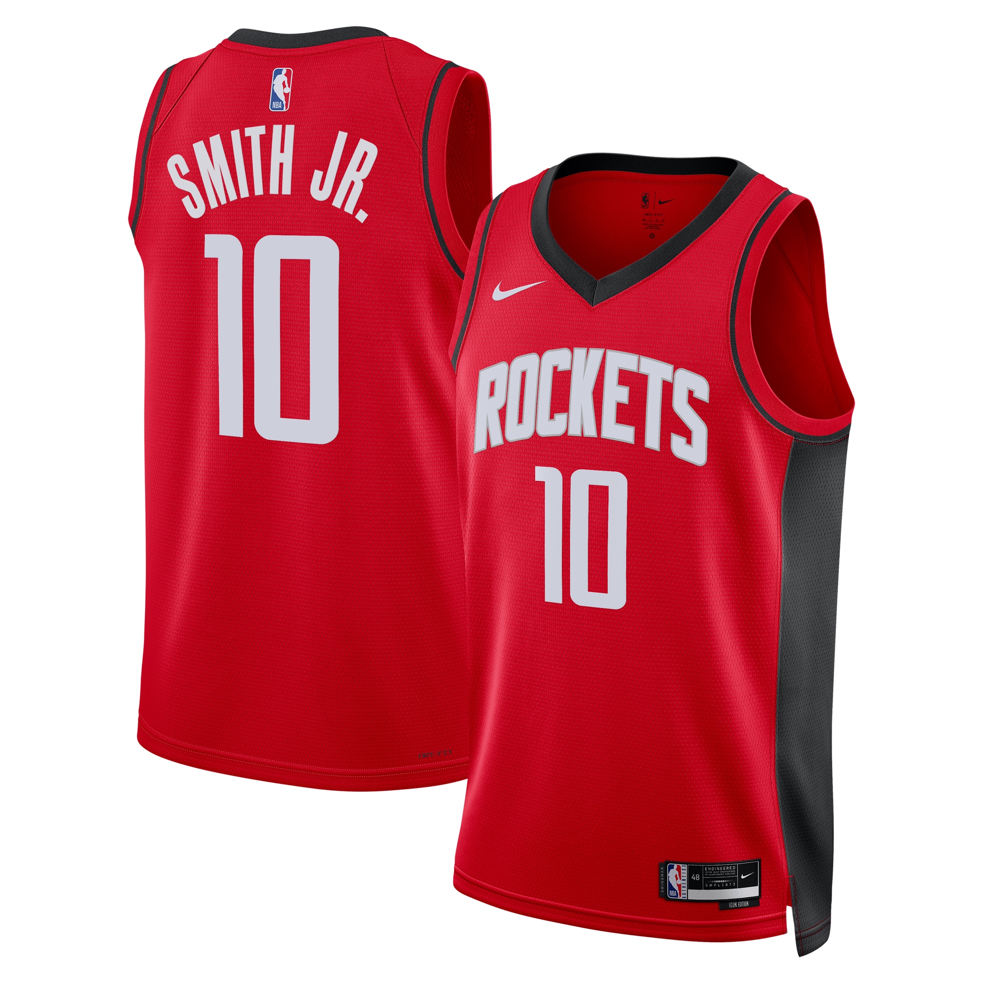 Houston Rockets Icon Edition Swingman Jersey - Red - Jabari Smith Jr. - Unisex