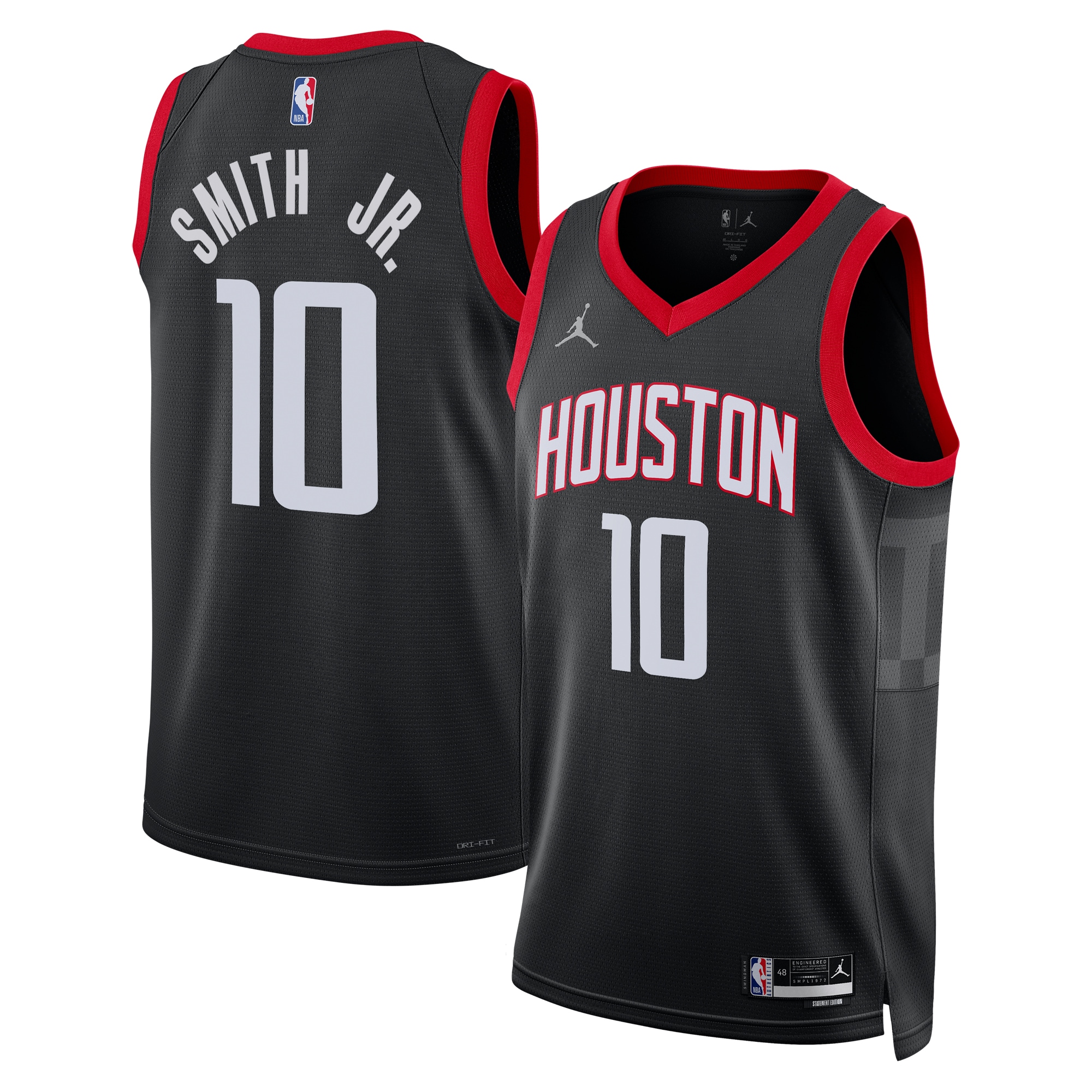 Houston Rockets Jordan Statement Edition Swingman Jersey - Black - Jabari Smith Jr. - Unisex