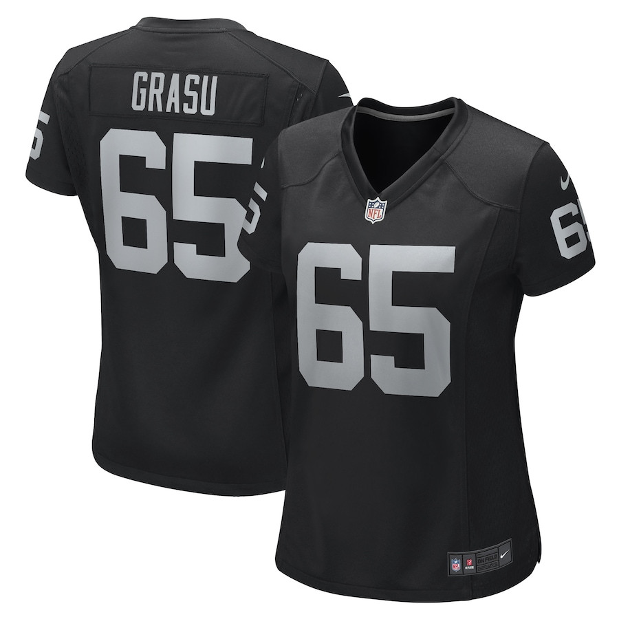 Hroniss Grasu 65 Las Vegas Raiders Women's Team Game Jersey - Black Js1387