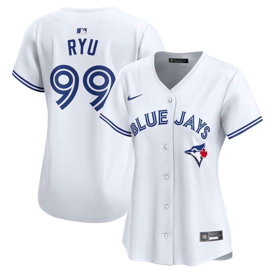 Hyun Jin Ryu 99 Toronto Blue Jays Women Home Limited Player Jersey - White