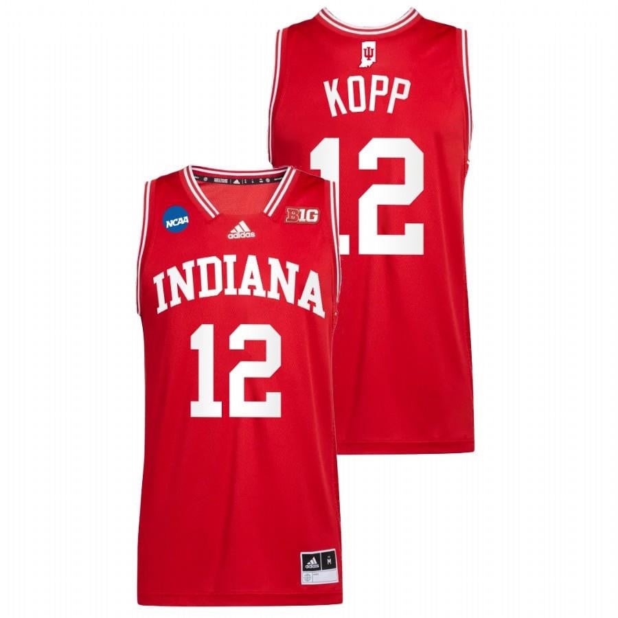 Indiana Hoosiers Miller Kopp Red 2022 March Madness Basketball Men Jersey