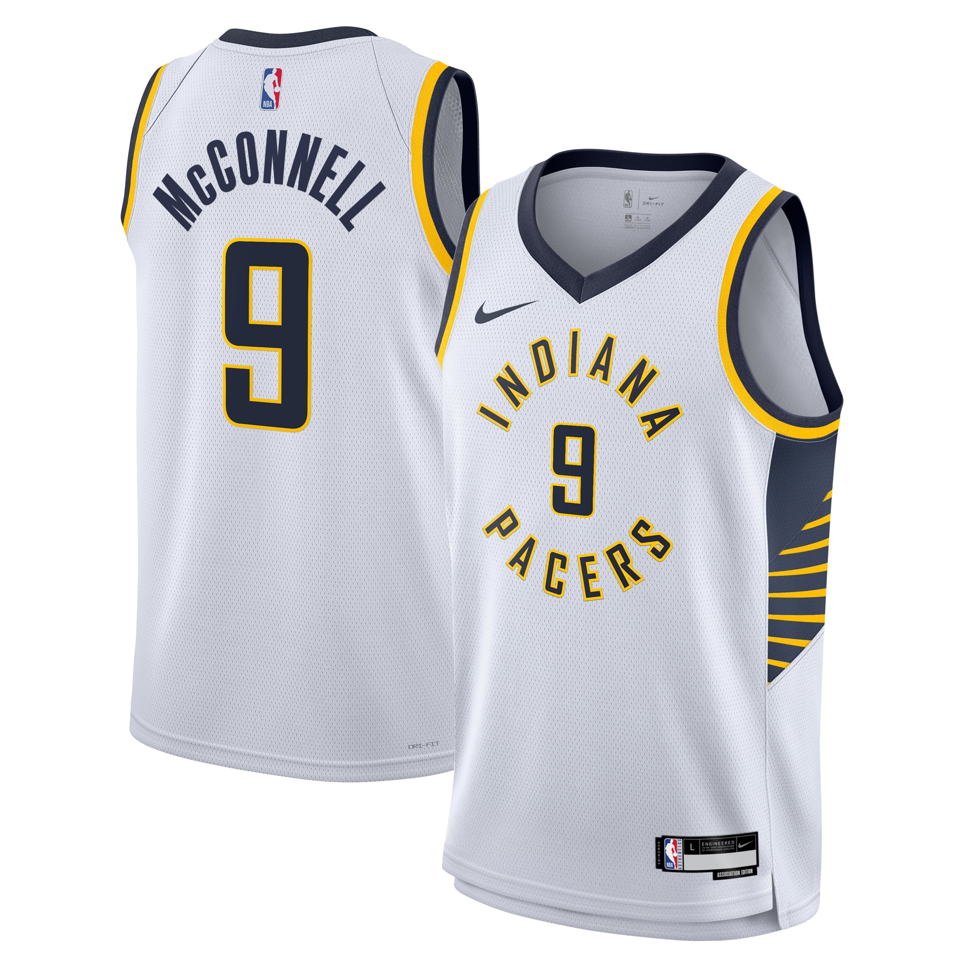 Indiana Pacers Association Edition Swingman Jersey - White - T.j. Mcconnell - Youth