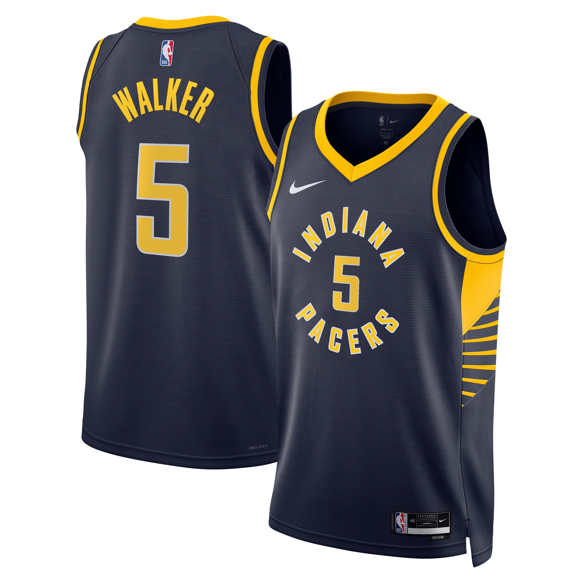 Indiana Pacers Icon Edition Swingman Jersey - Navy - Jarace Walker - Unisex