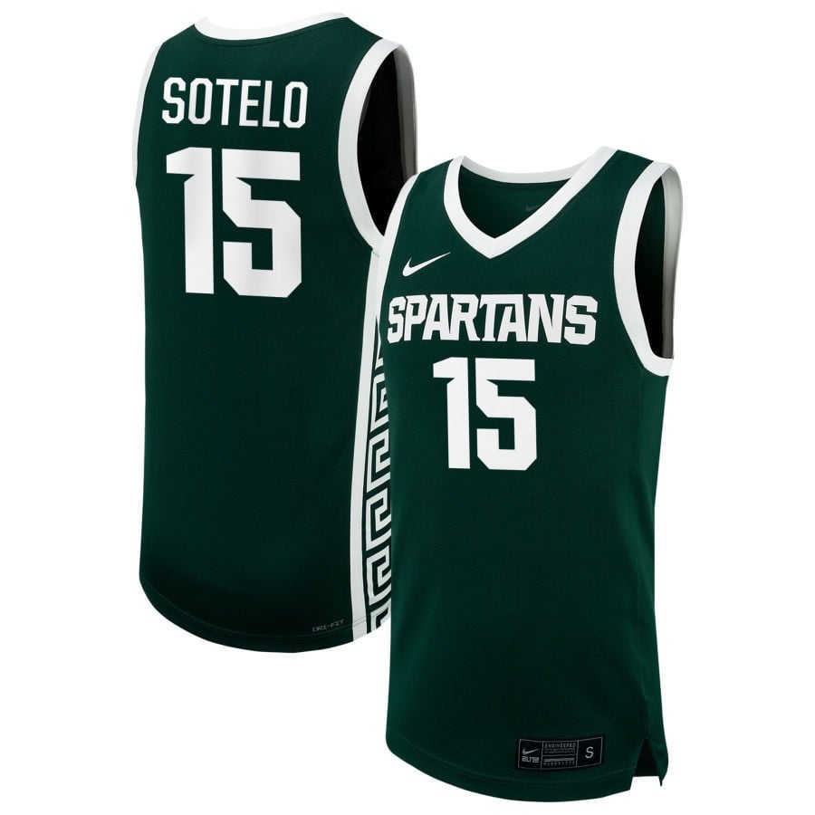 Ines Sotelo 15 Michigan State Spartans Unisex Nil Women's Basketball Jersey - Green