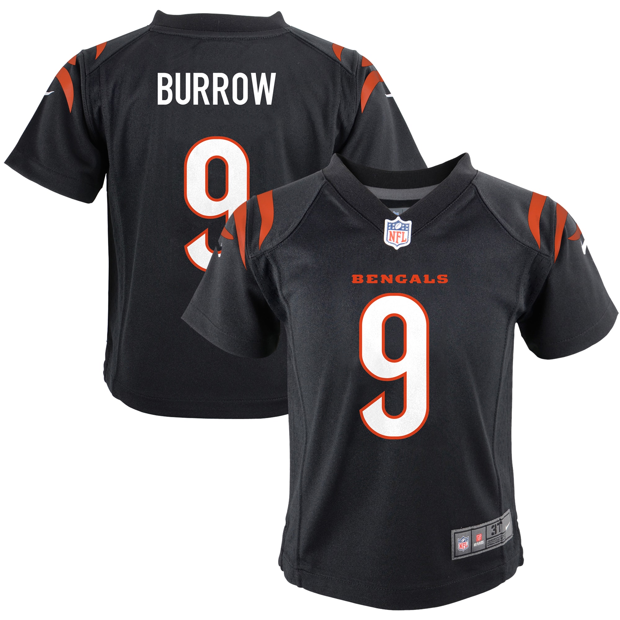 Infant Cincinnati Bengals Joe Burrow Black Game Jersey Js4462