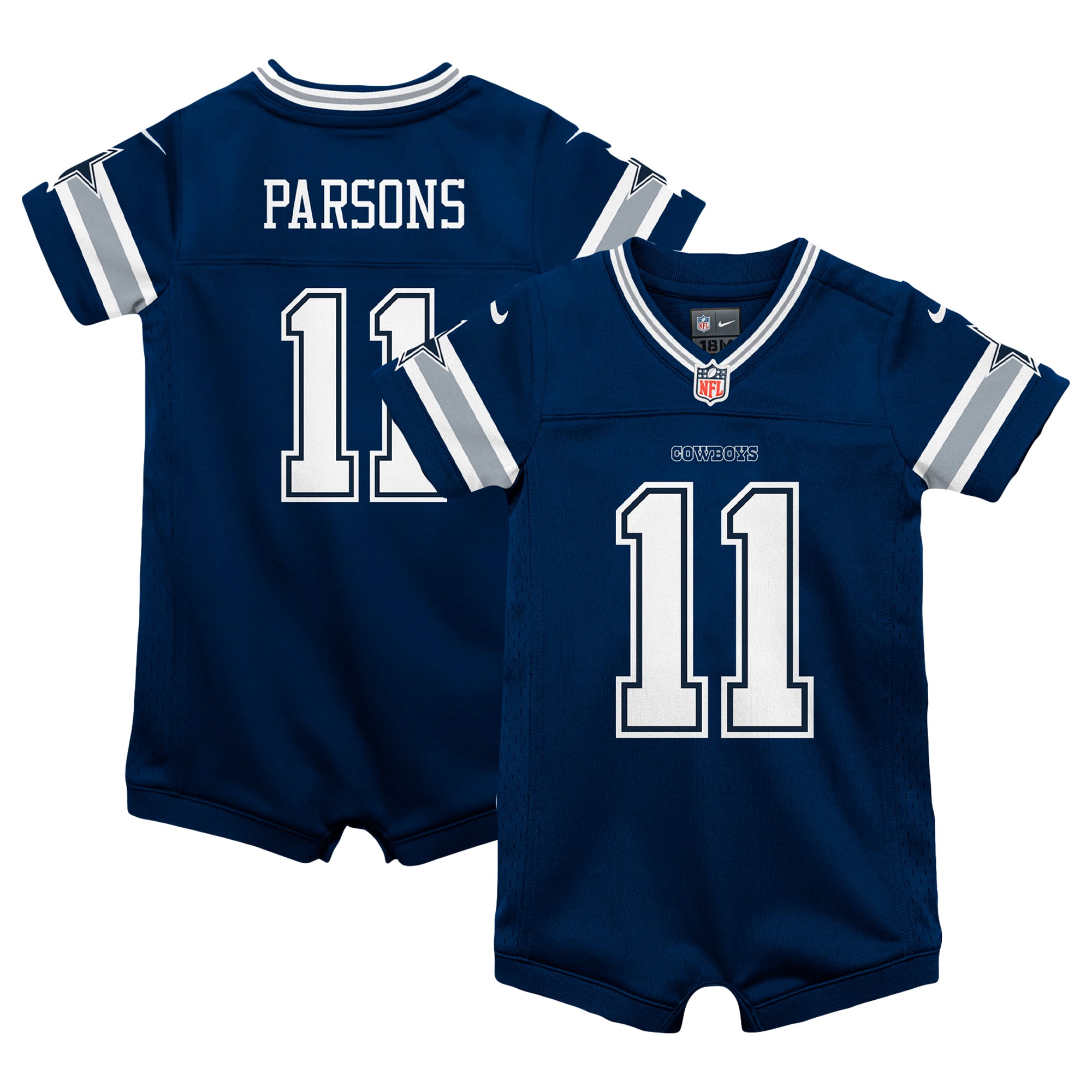 Infant Dallas Cowboys Micah Parsons Navy Game Romper Jersey Js1896
