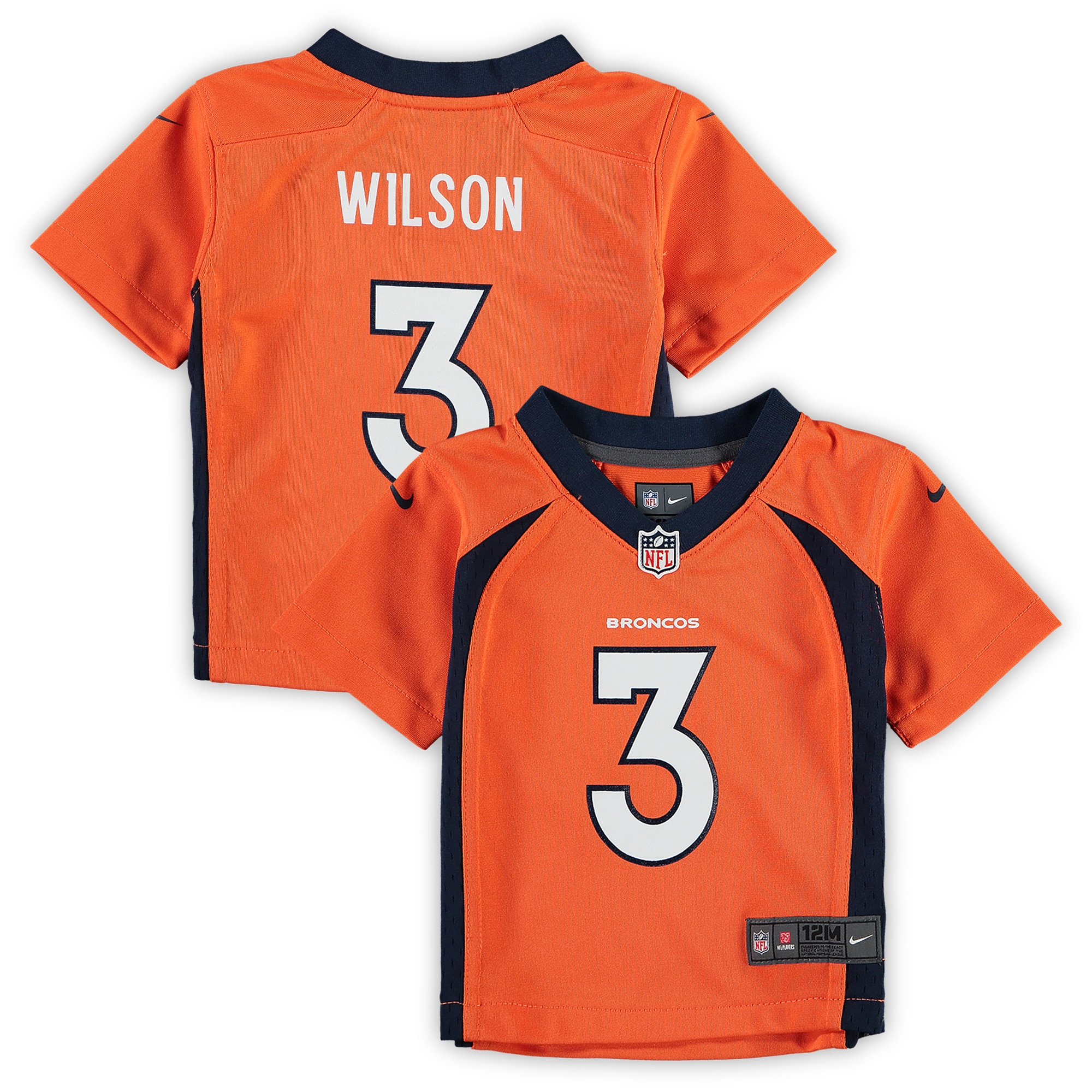 Infant Denver Broncos Russell Wilson Orange Game Jersey Js6747