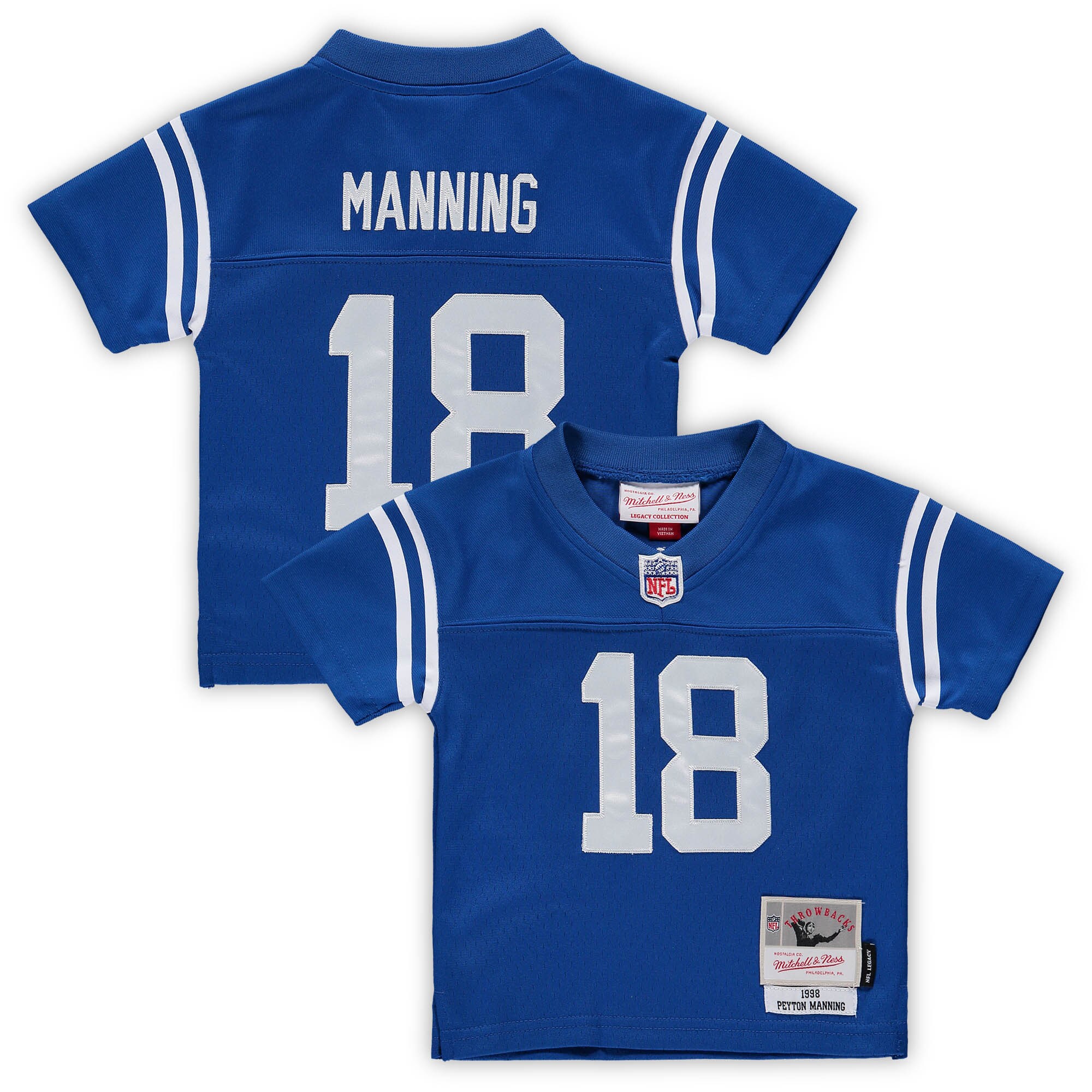 Infant Indianapolis Colts Peyton Manning Mitchell & Ness Royal 1998 Retired Legacy Jersey Js9434