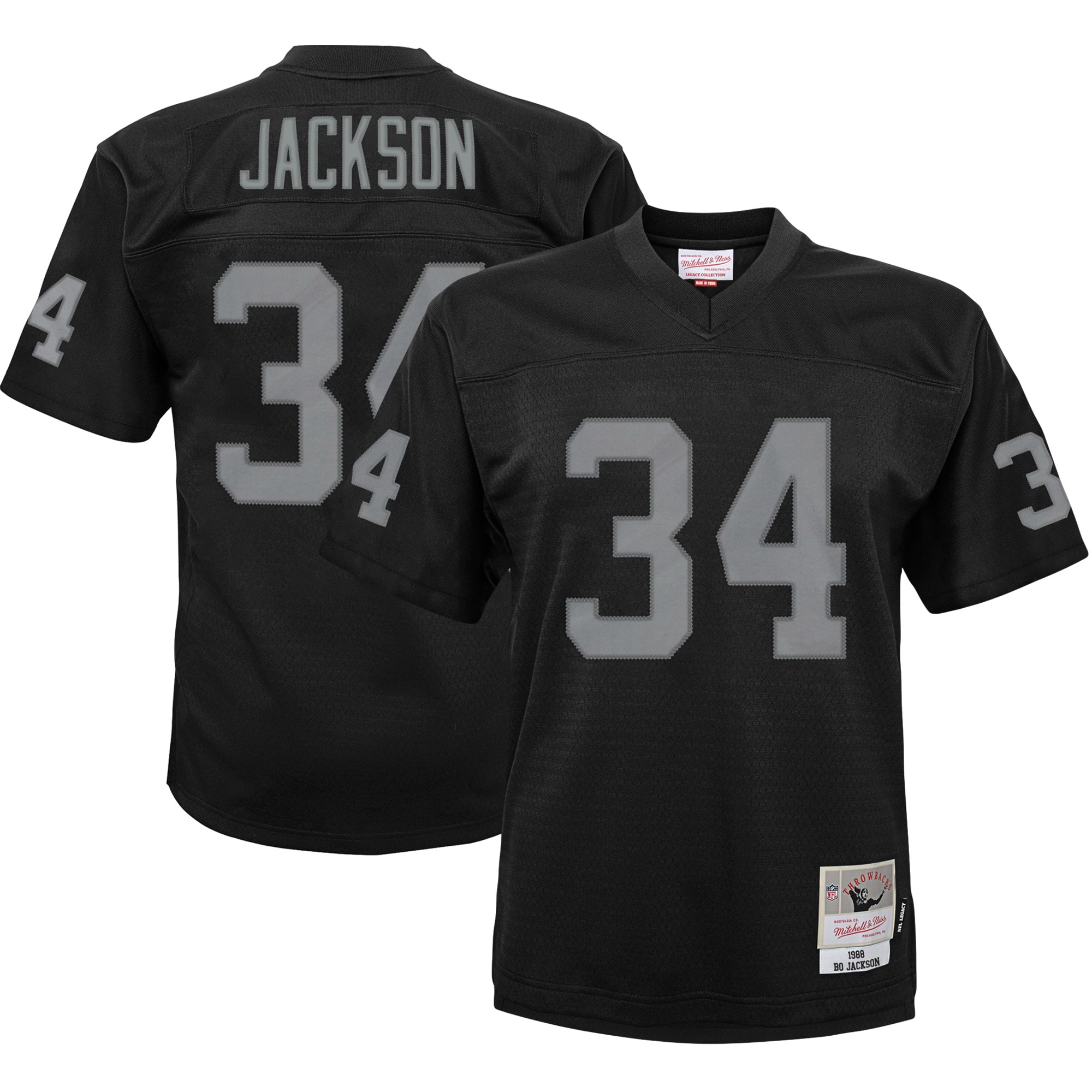 Infant Las Vegas Raiders Bo Jackson Mitchell & Ness Black 1988 Retired Legacy Jersey Js8430