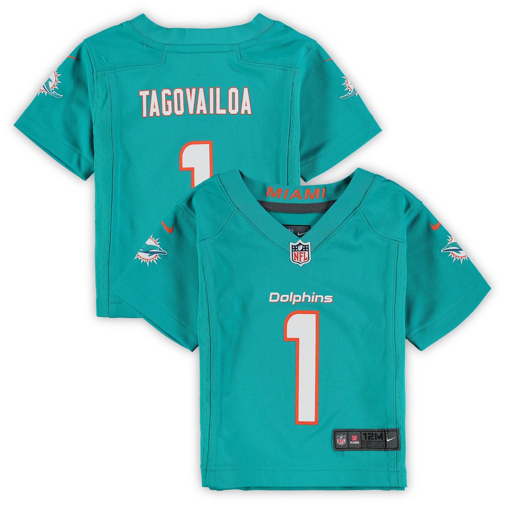 Infant Miami Dolphins Tua Tagovailoa Aqua Game Jersey Js2732