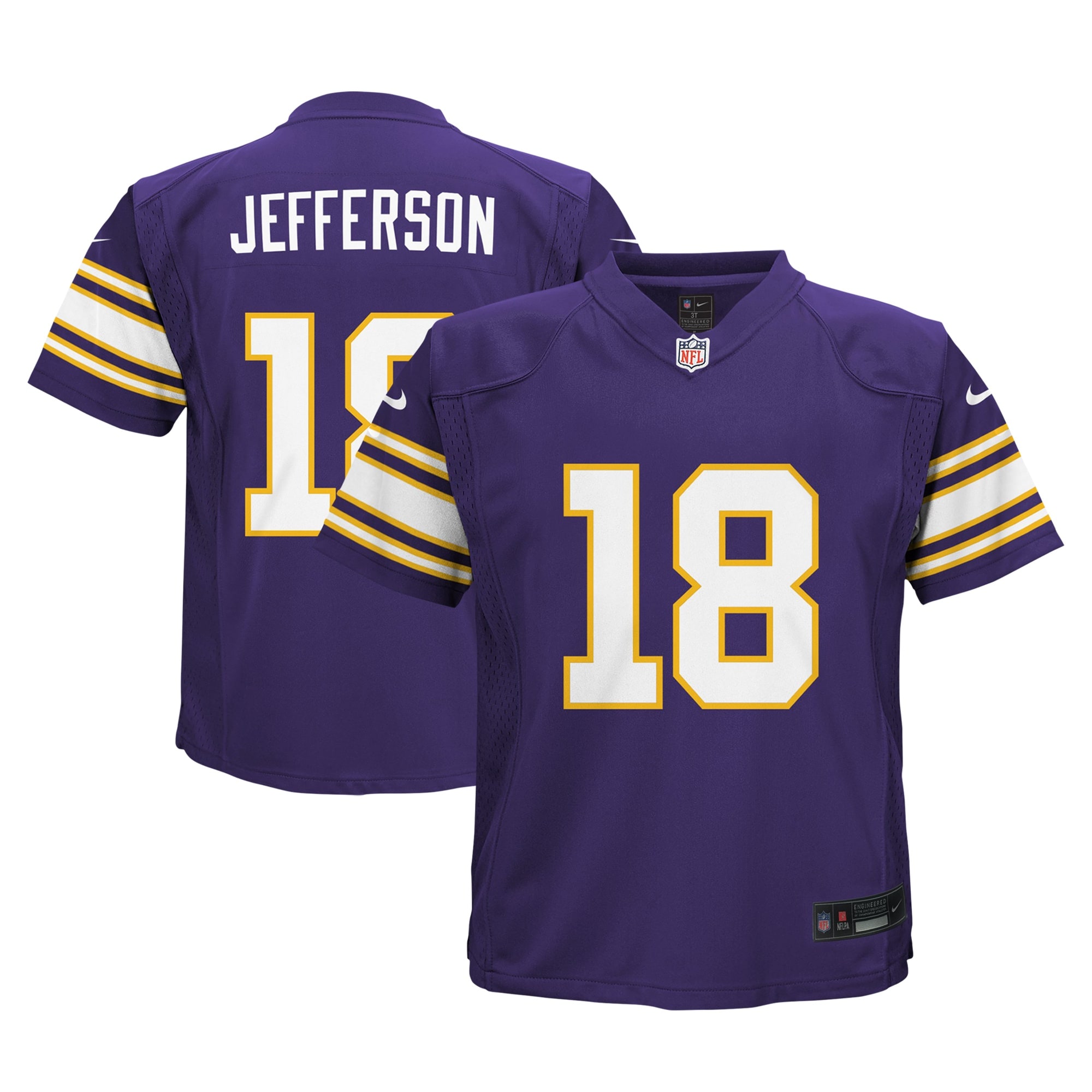 Infant Minnesota Vikings Justin Jefferson Purple Alternate Game Jersey Js3931