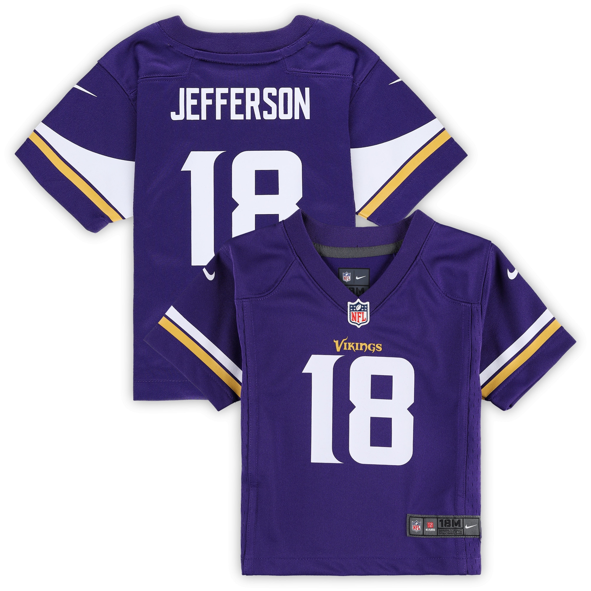 Infant Minnesota Vikings Justin Jefferson Purple Player Game Jersey Js4170