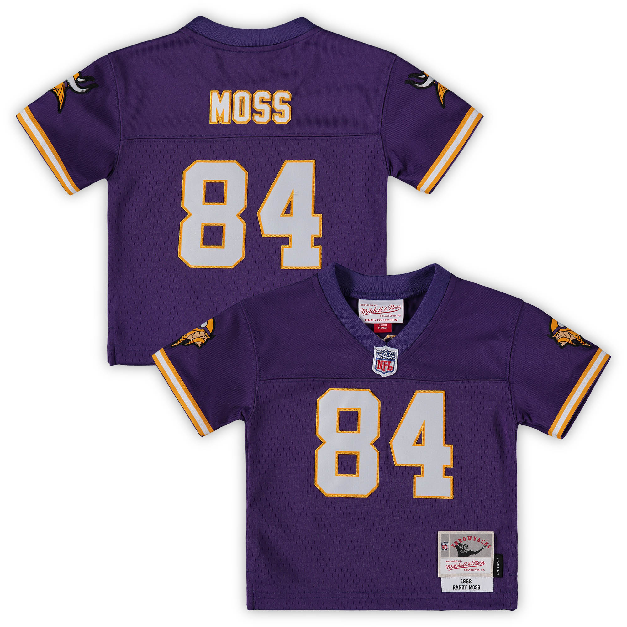 Infant Minnesota Vikings Randy Moss Mitchell & Ness Purple 1998 Retired Legacy Jersey Js1155