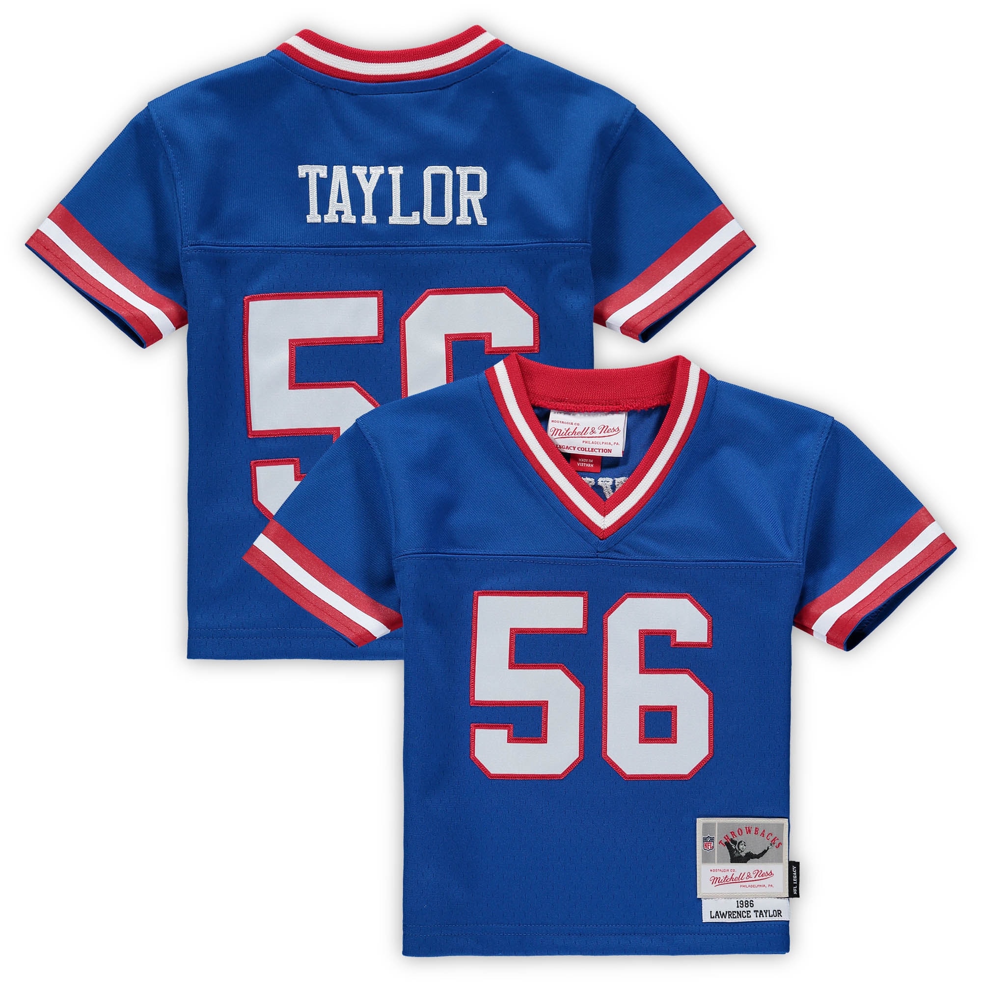 Infant New York Giants Lawrence Taylor Mitchell & Ness Royal 1986 Retired Legacy Jersey Js9789