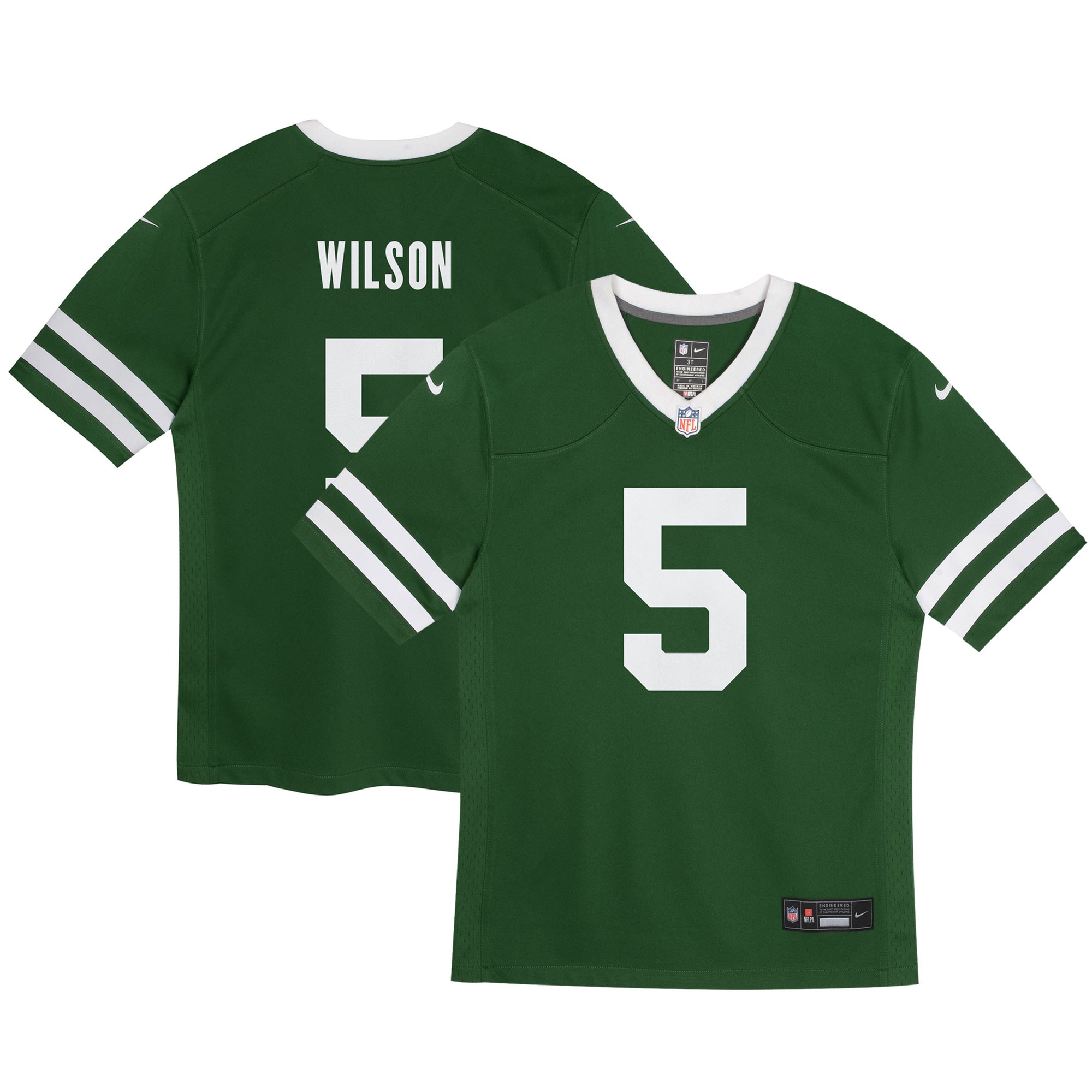 Infant New York Jets Garrett Wilson Legacy Green Game Jersey Js1543