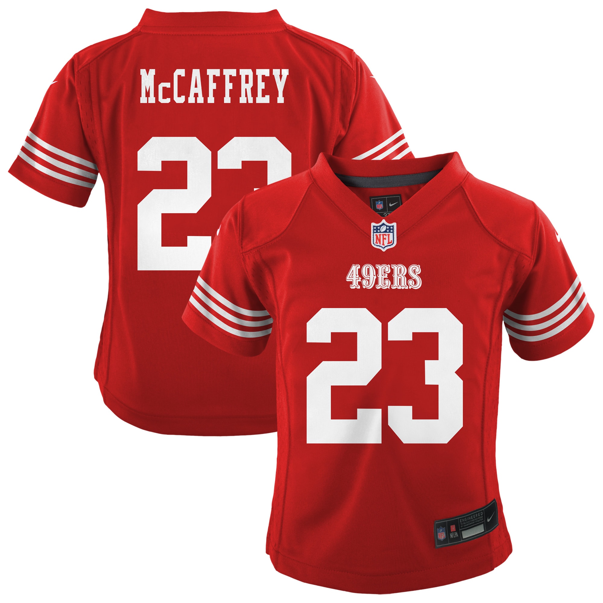 Infant San Francisco 49ers Christian Mccaffrey Scarlet Team Player Game Jersey Js8887