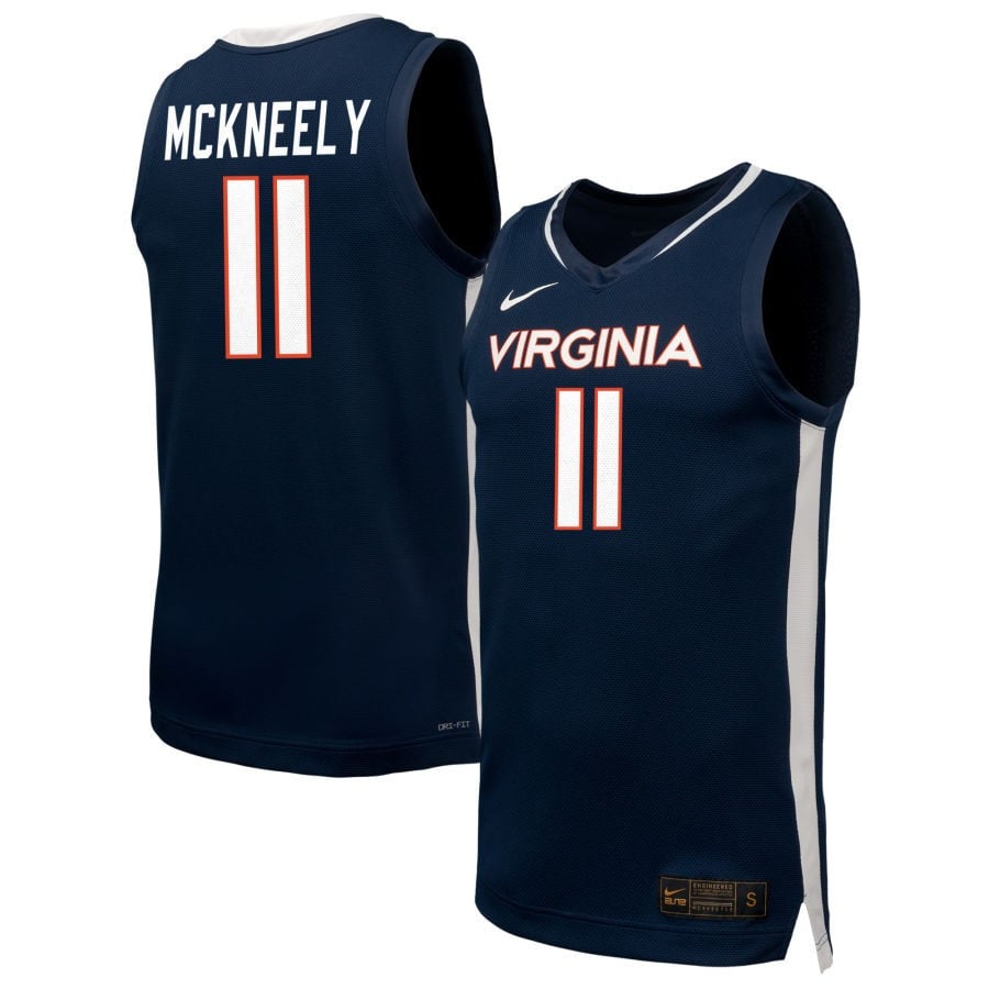 Isaac Mckneely 11 Virginia Cavaliers Unisex Nil Men's Basketball Jersey - Navy