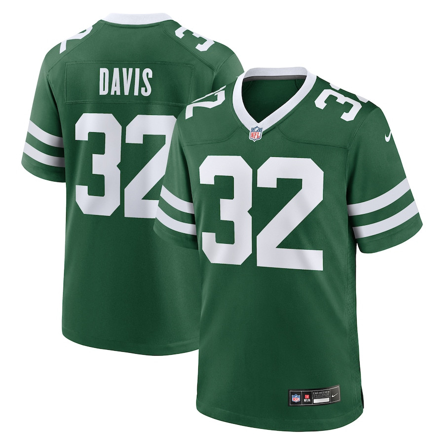 Isaiah Davis 32 New York Jets Team Game Men Jersey - Legacy Green Js2614