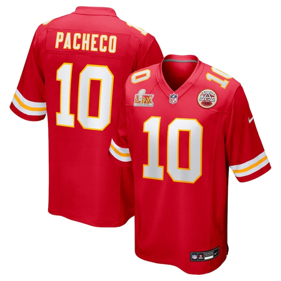 Isiah Pacheco 10 Kansas City Chiefs Super Bowl Lix Game Jersey - Red Js4840