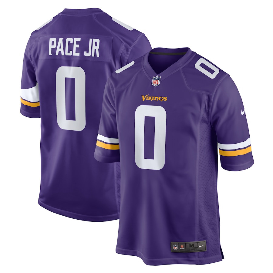 Ivan Pace Jr 0 Minnesota Vikings Game Men Jersey - Purple Js6228