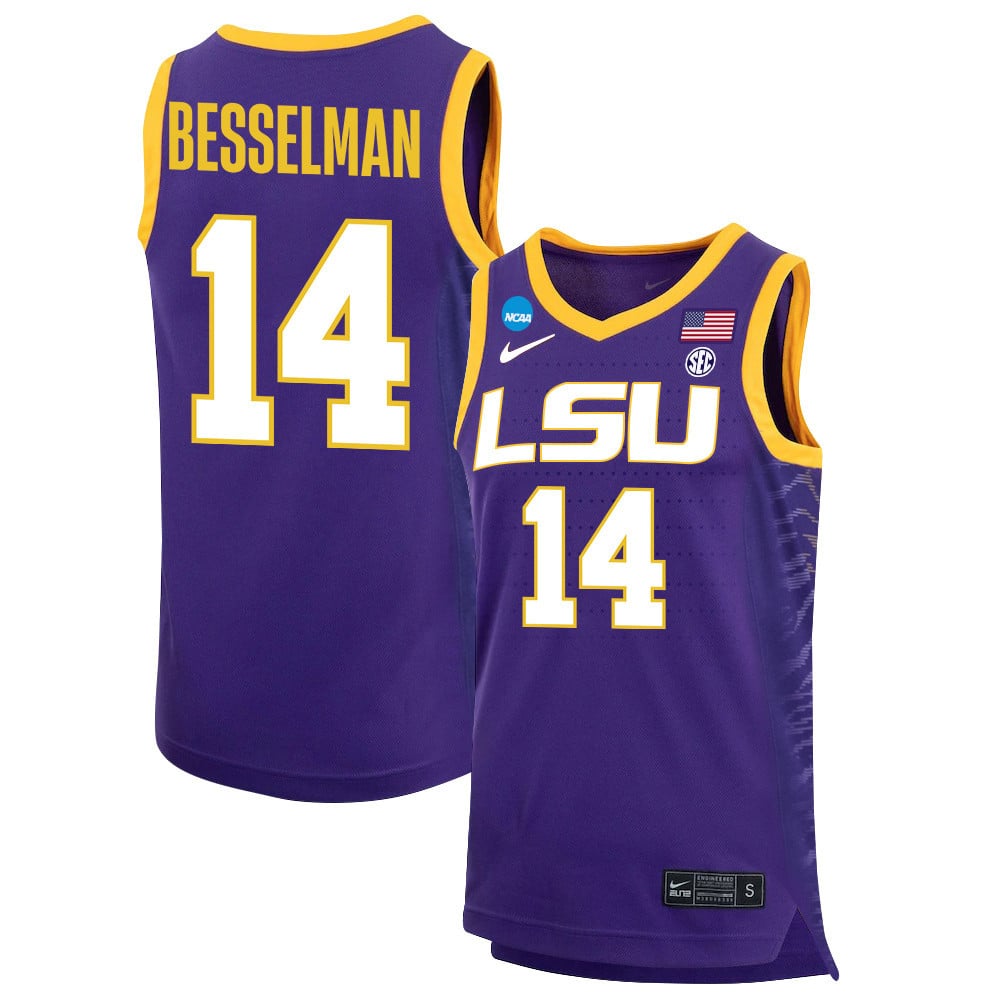 Izzy Besselman 14 Lsu Tigers 2023 Basketball Jersey - Purple