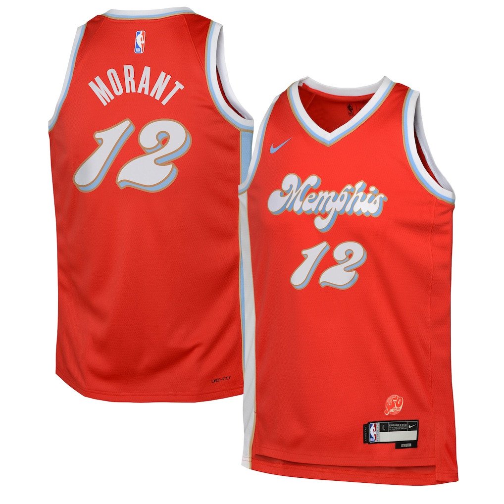 Ja Morant 12 Memphis Grizzlies 2024/25 Swingman Player Youth Jersey - City Edition - Red