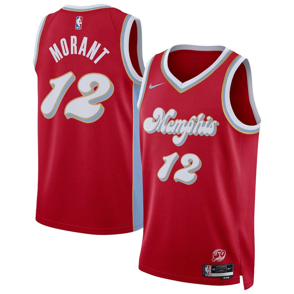 Ja Morant 12 Memphis Grizzlies Unisex 2024/25 Swingman Player Jersey - City Edition - Red