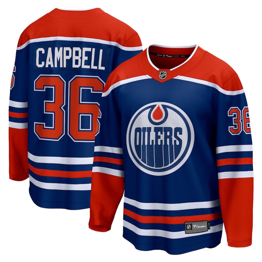 Jack Campbell 36 Edmonton Oilers Home Breakaway Jersey - Men