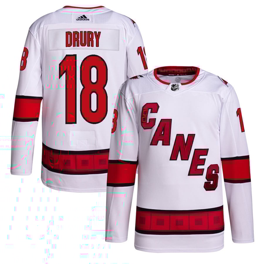 Jack Drury 18 Carolina Hurricanes Away Primegreen Jersey - Men, White