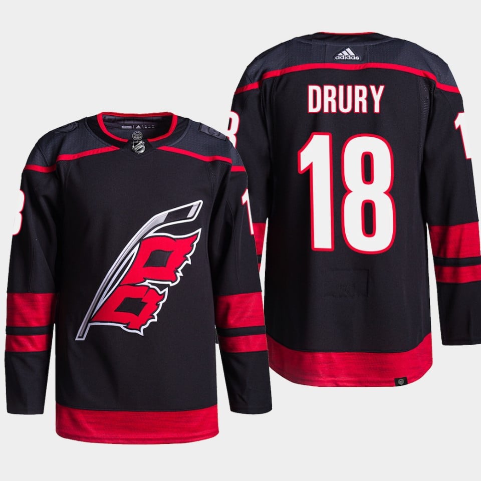 Jack Drury 18 Carolina Hurricanes Black Jersey Primegreen Alternate
