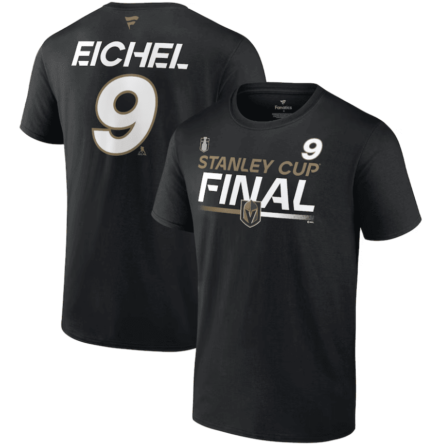 Jack Eichel 9 Vegas Golden Knights 2023 Stanley Cup Final Men T-shirt - Black