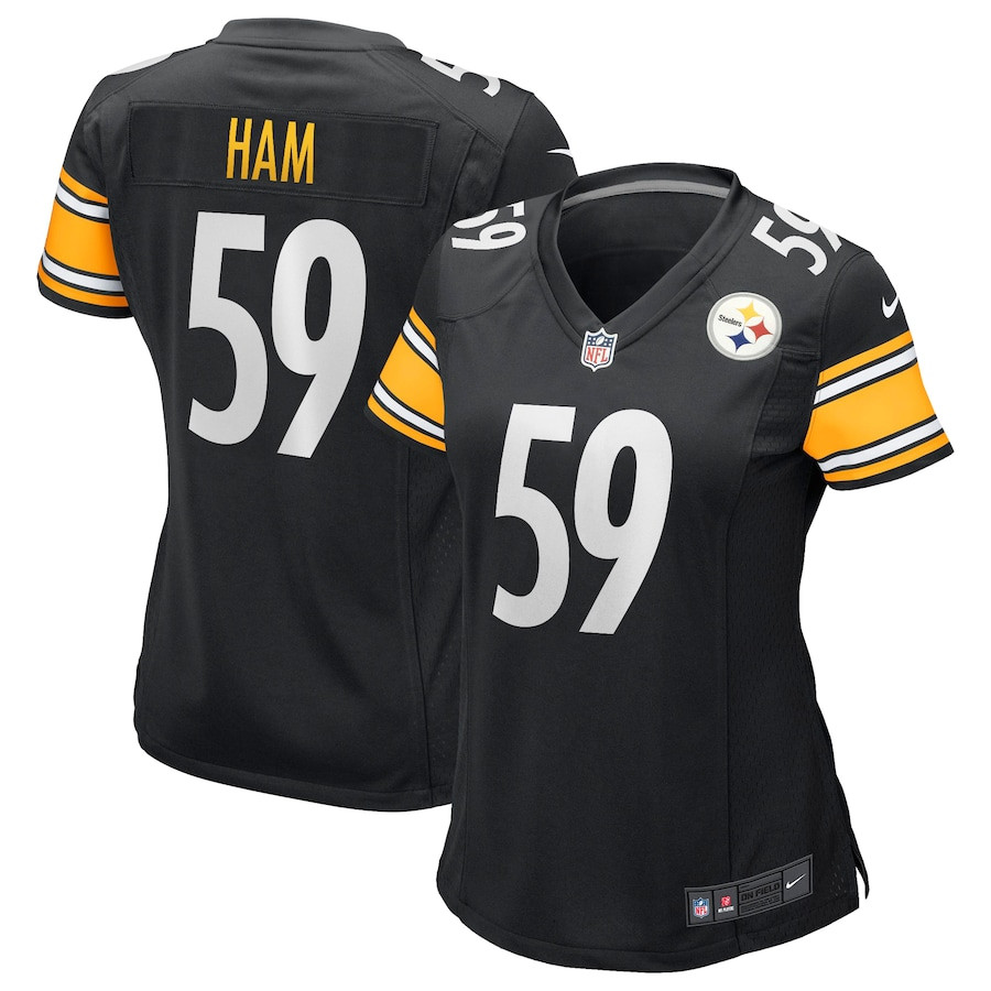 Jack Ham 59 Pittsburgh Steelers Women Game Retired Jersey - Black Js6565