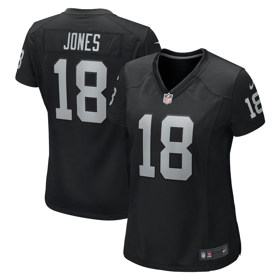 Jack Jones 18 Las Vegas Raiders Women's Game Jersey - Black Js4301
