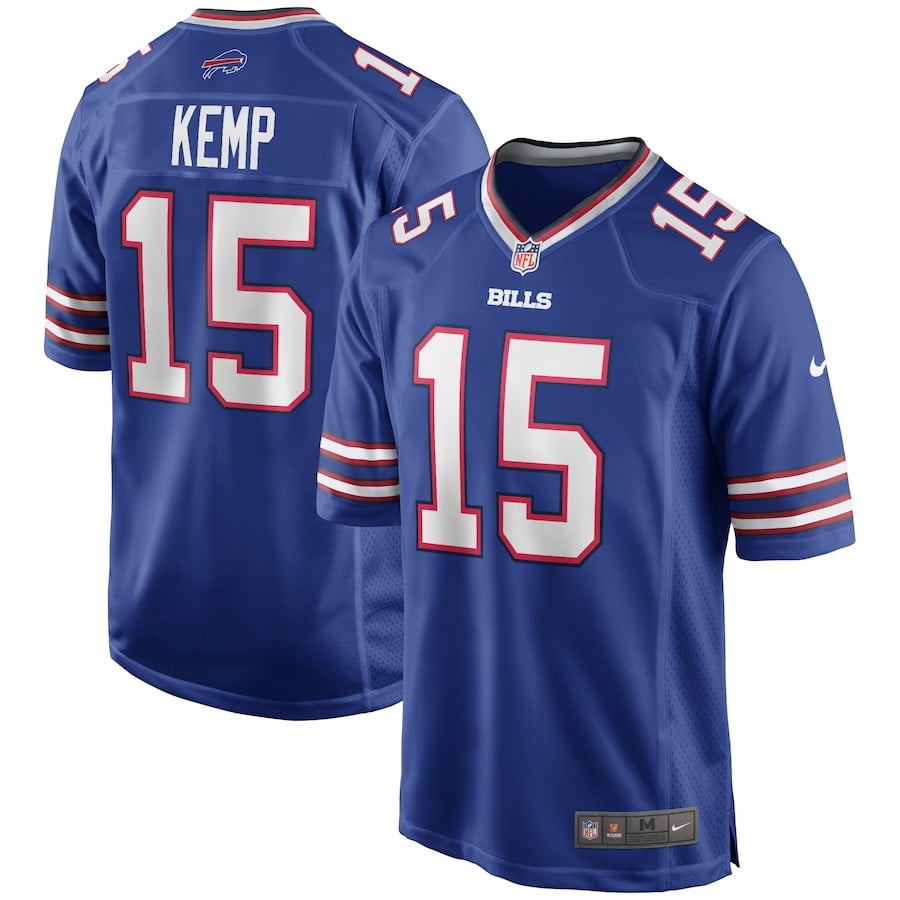 Jack Kemp 15 Buffalo Bills Men Game Retired Jersey - Royal Js7490
