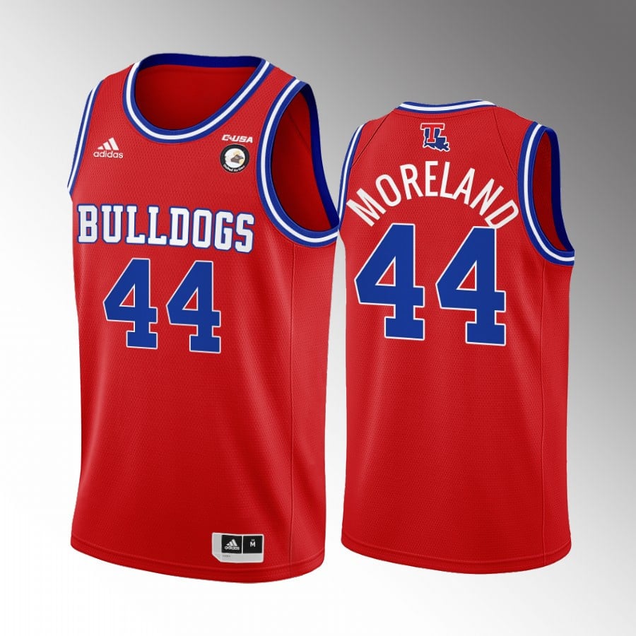 Jackie Moreland 44 Louisiana Tech Bulldogs Red Jersey College Basketball Retired Number
